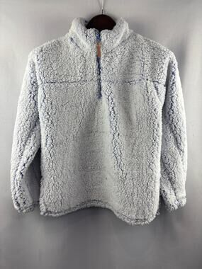 Women’s Blue Star Small Icy Blue Sherpa Pullover